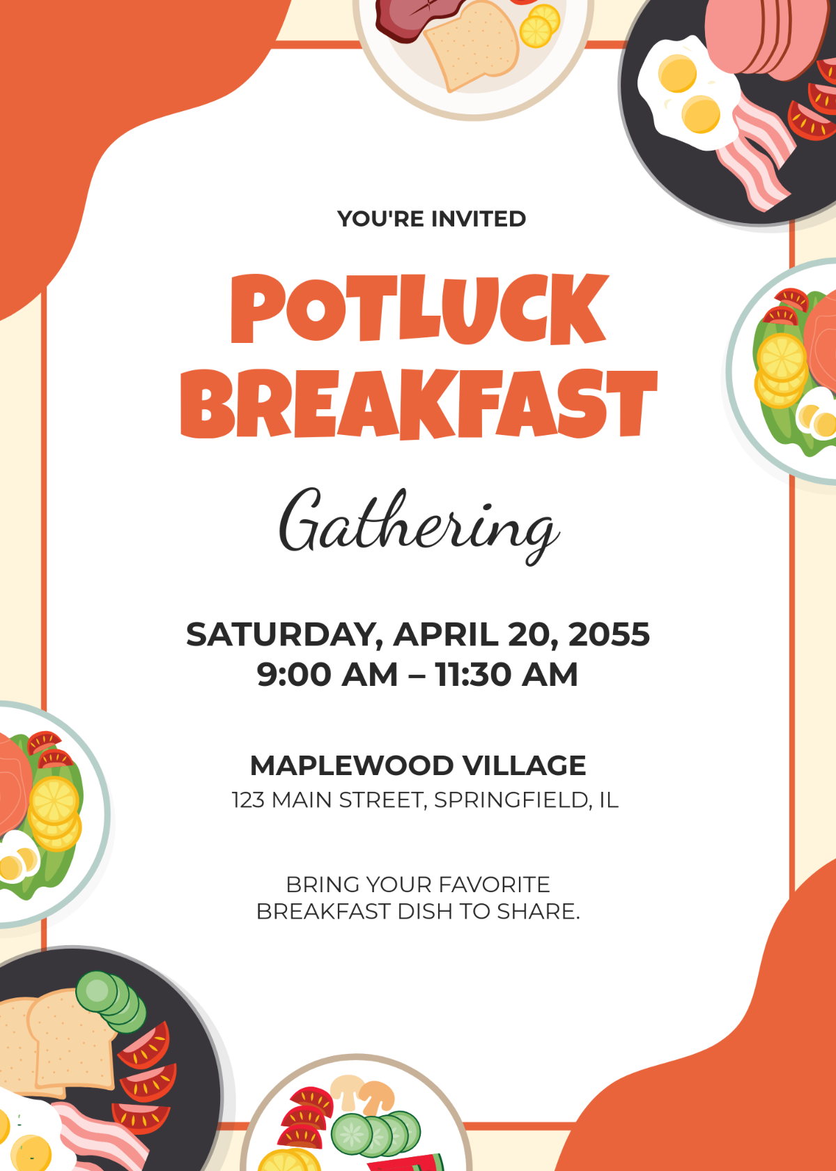 Free Printable Potluck Invitation Templates