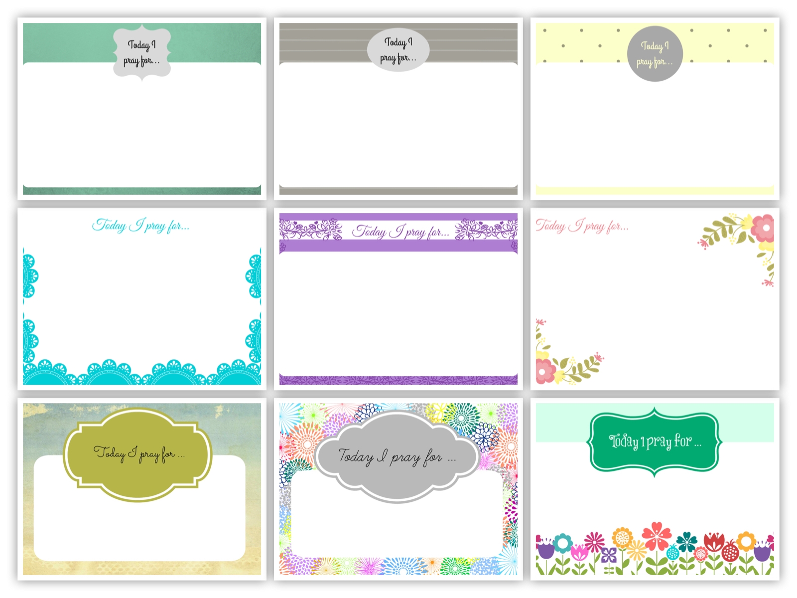Free Printable Prayer Card Templates