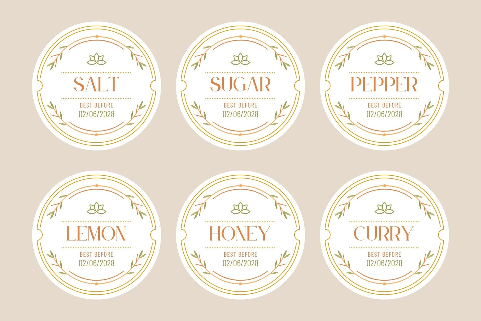 Free Printable Kitchen Label Templates Word