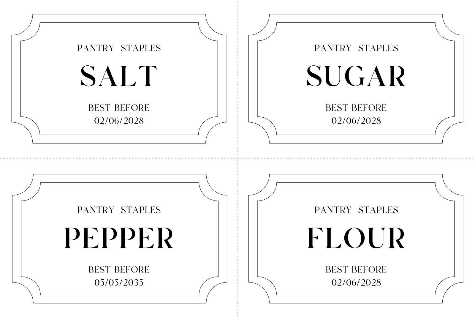 Free Printable Pantry Templates