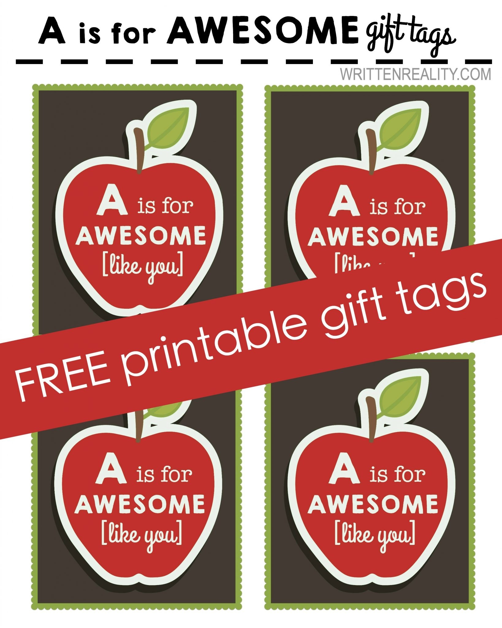 FREE Printable Apple Tag Written Reality