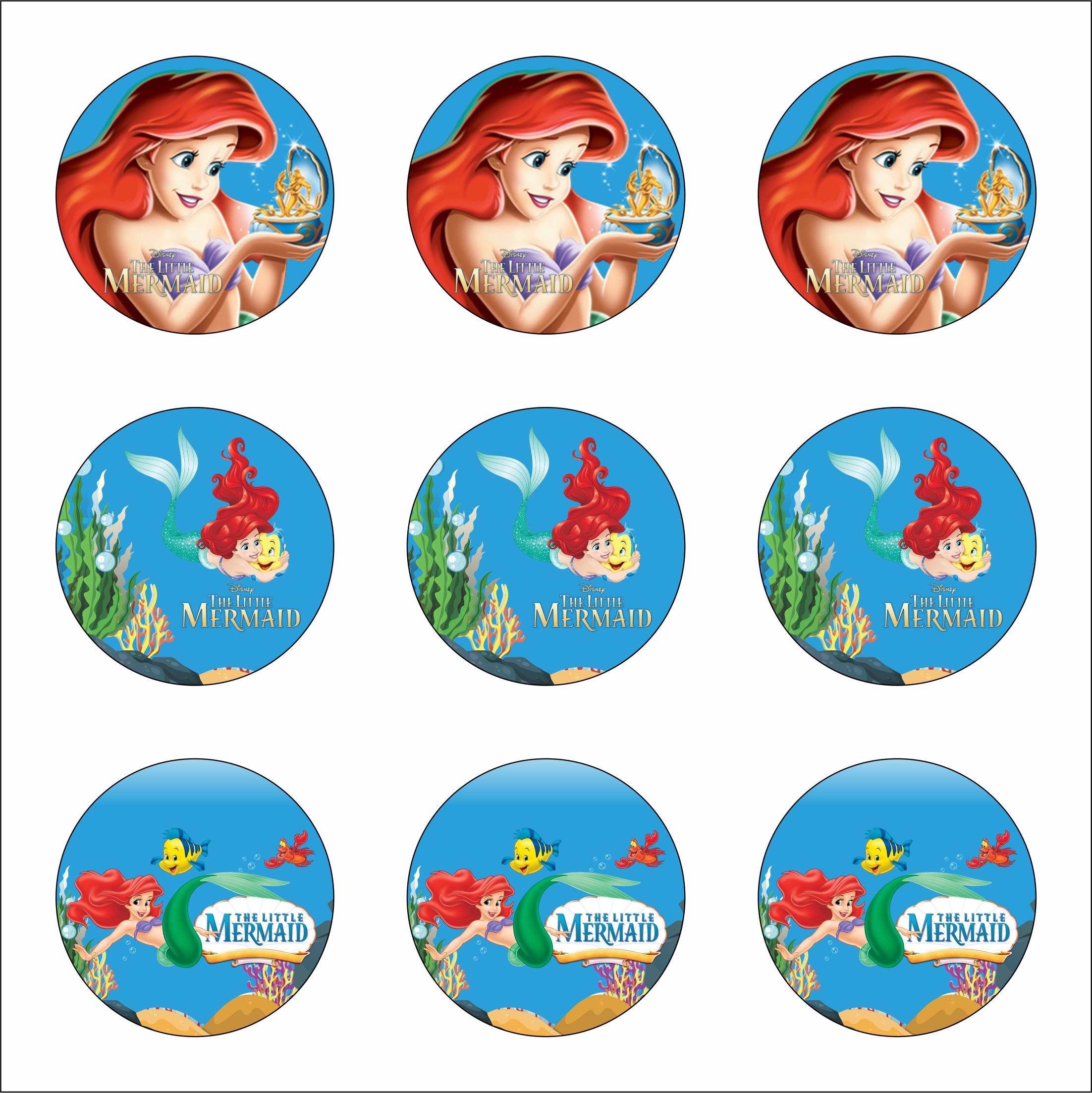 FREE Printable Ariel The Little Mermaid Party Supplies Drevio 