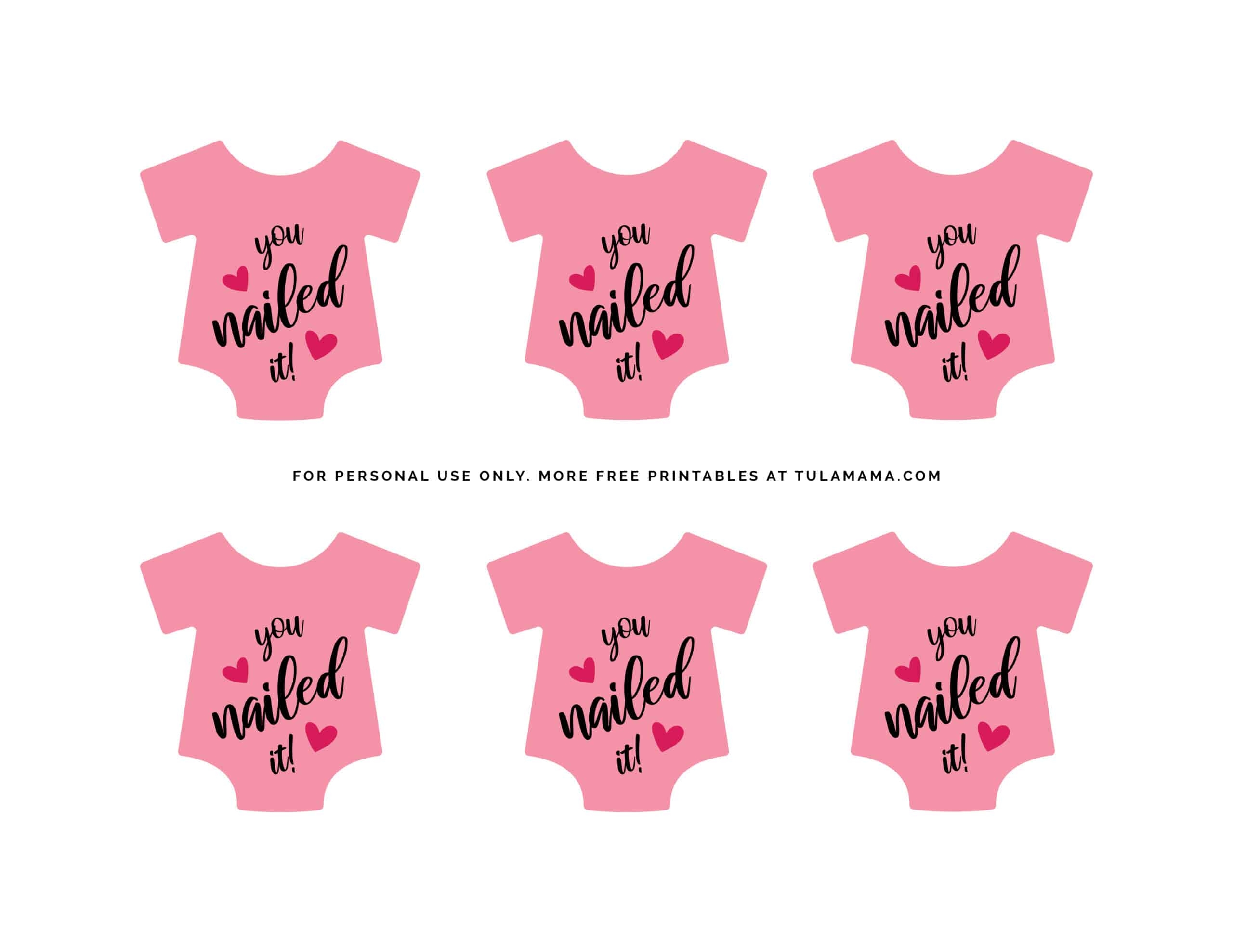 Free Printable Baby Onesie Template For Baby Shower Decorations 
