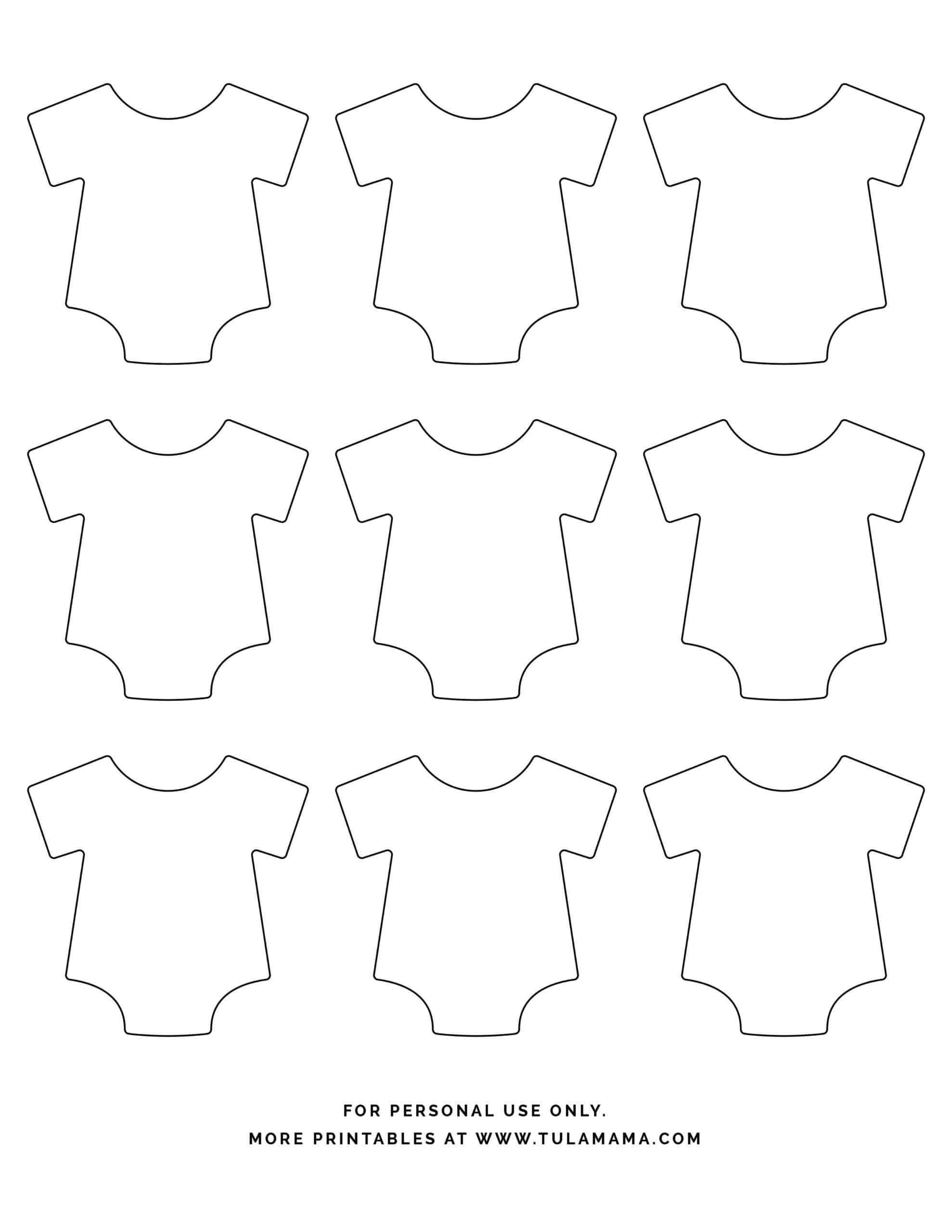 Free Printable Onesie Cut Out Template