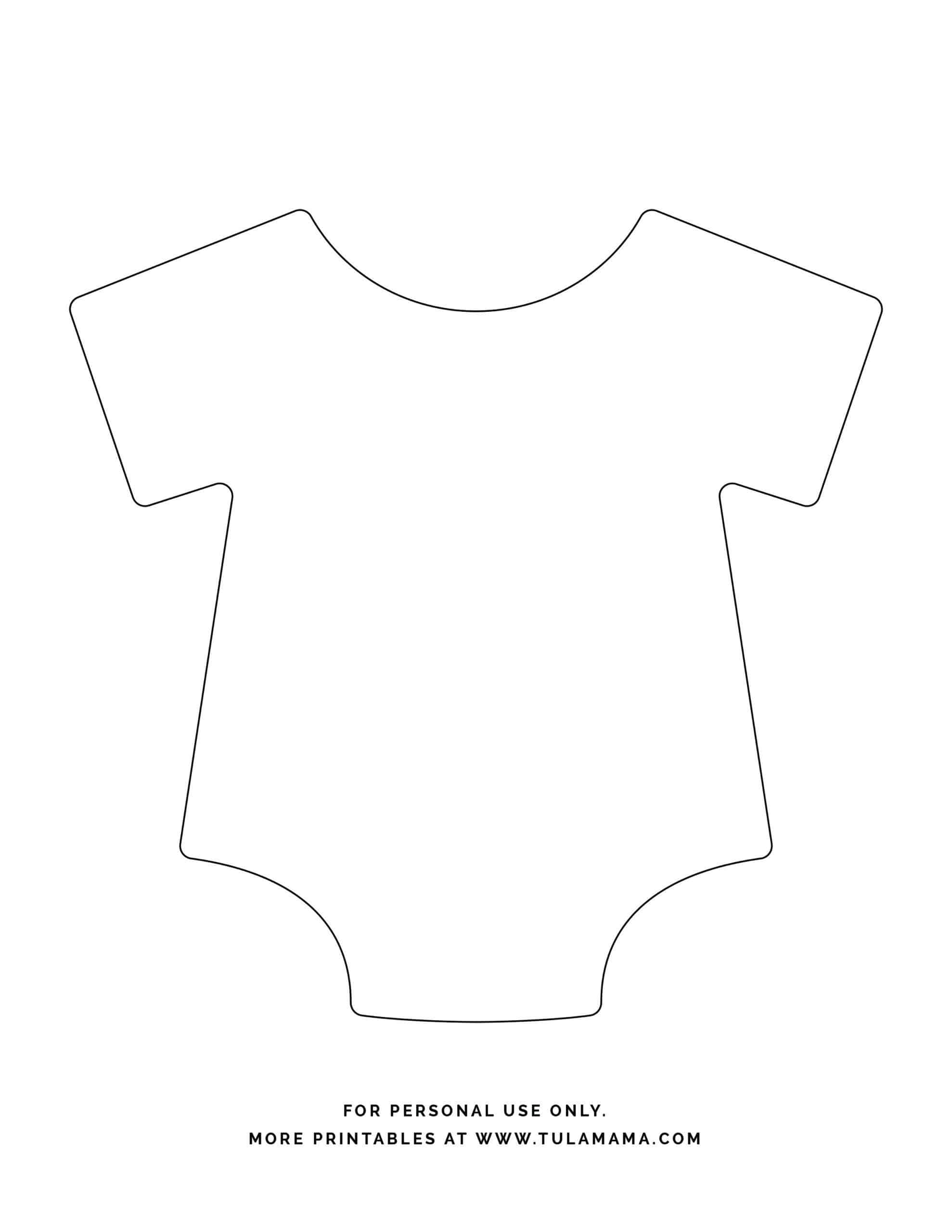 Free Printable Baby Onesie Template For Baby Shower Decorations Tulamama