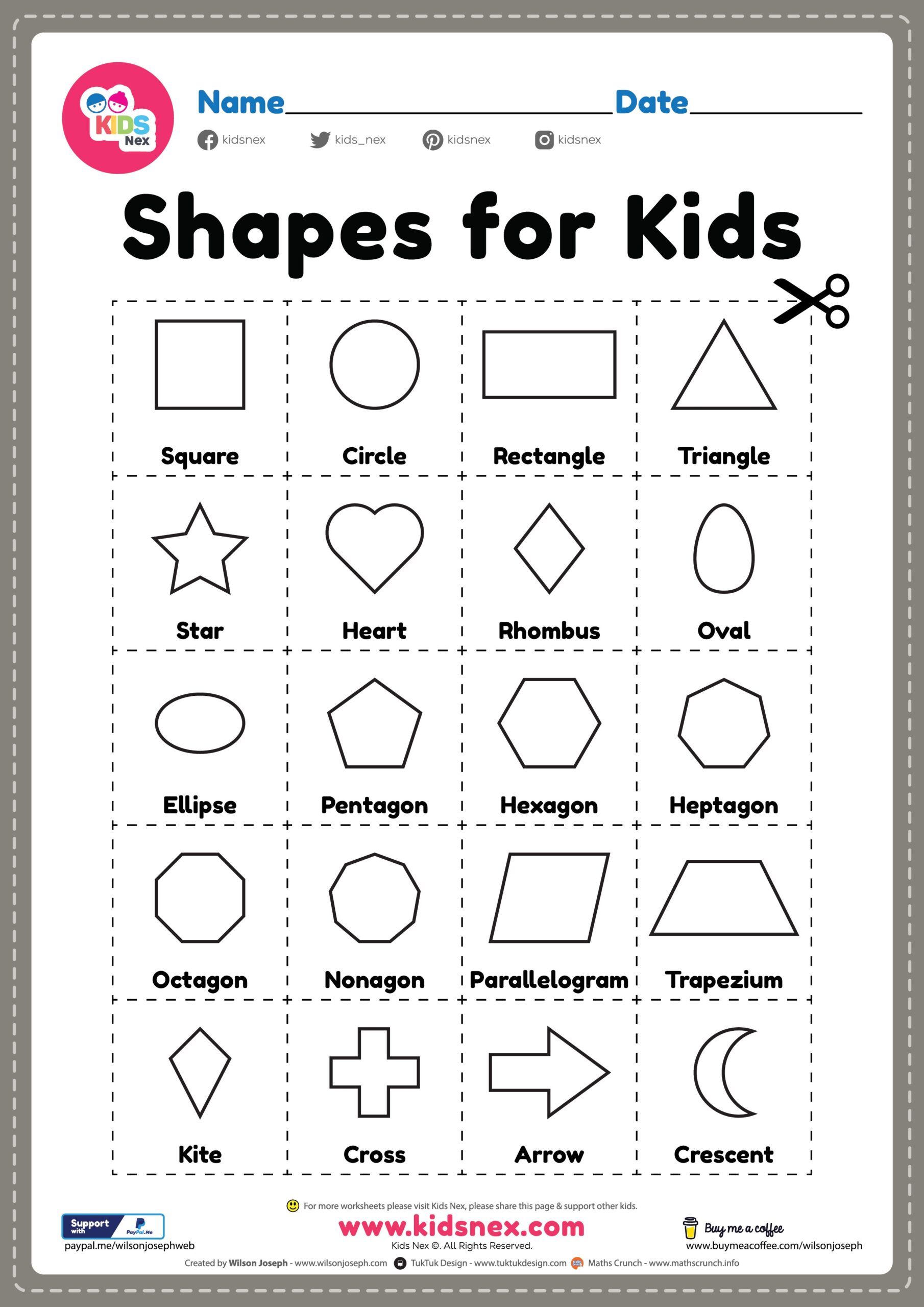 Free Printable Basic Shapes For Kids Flash Cards Cutting Worksheets Library Free Printable Basic Shapes For Kids Flash Cards Cutting Worksheets Library