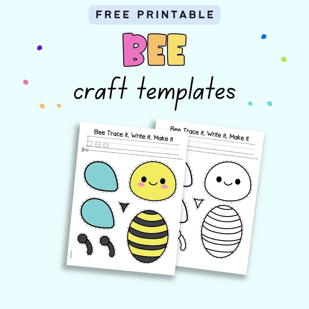 Free Printable Printable Bee Craft Template