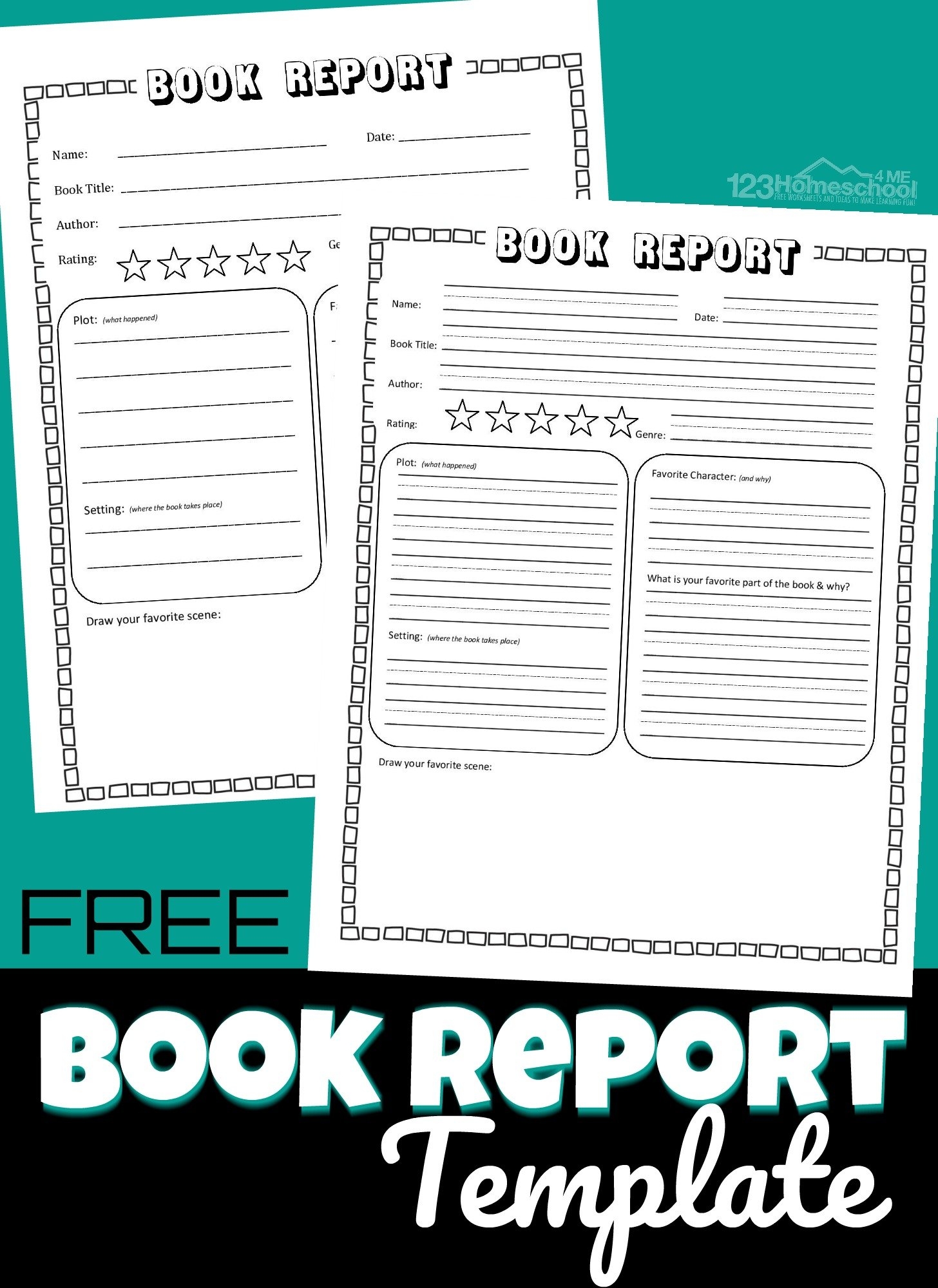 Free Printable Sandwich Book Report Templates
