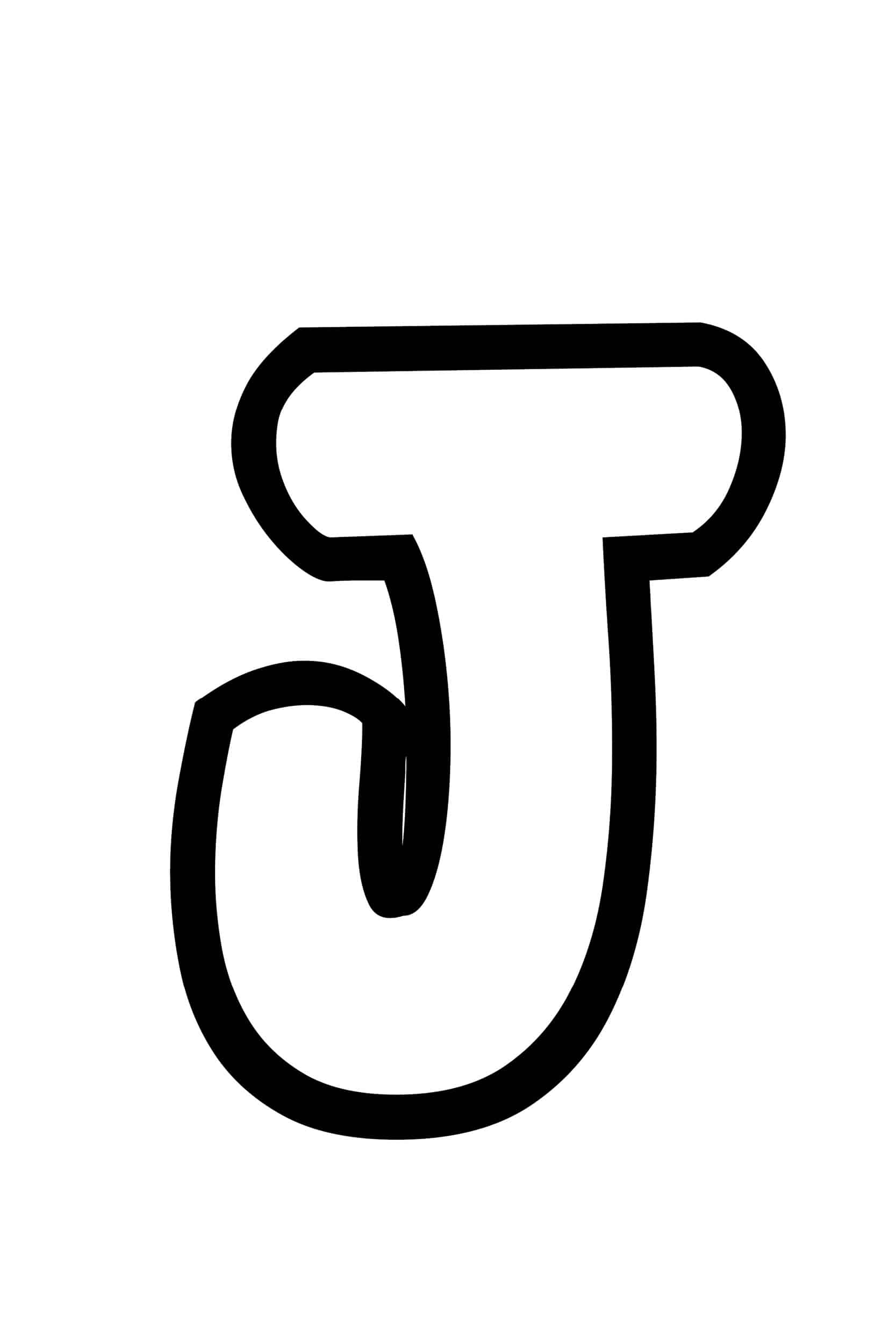 Free Printable Large Letter J Template