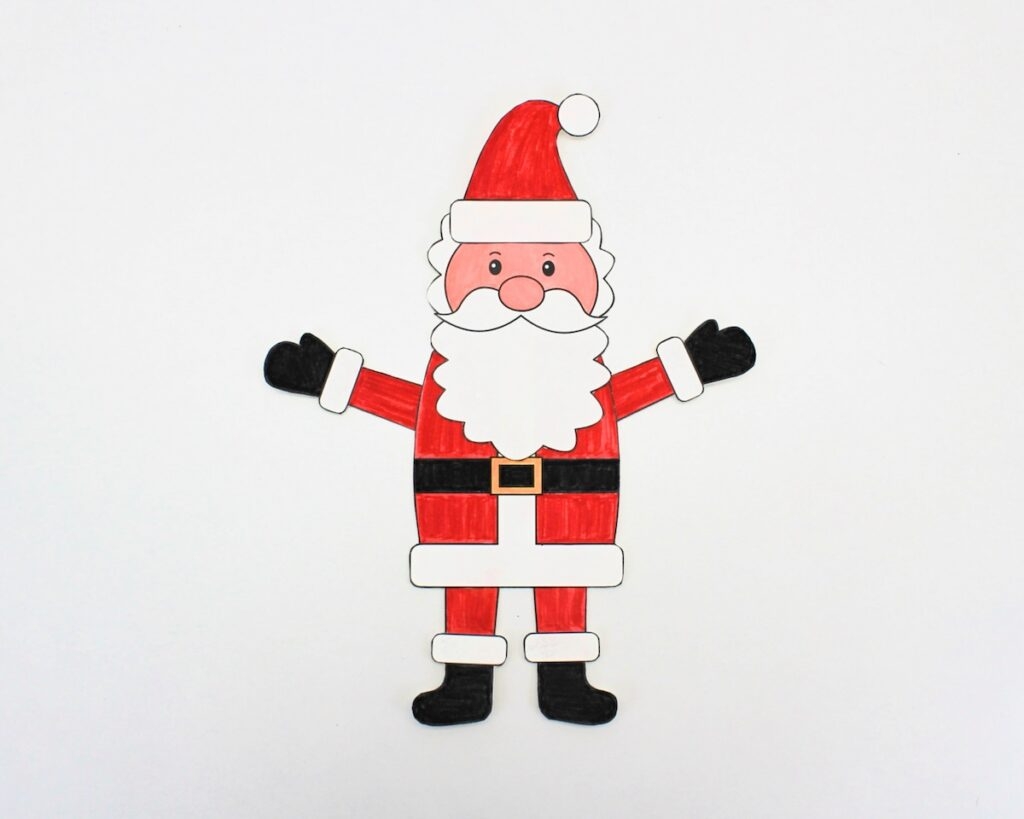Free Printable Build A Santa Craft Free Printable Build A Santa Craft