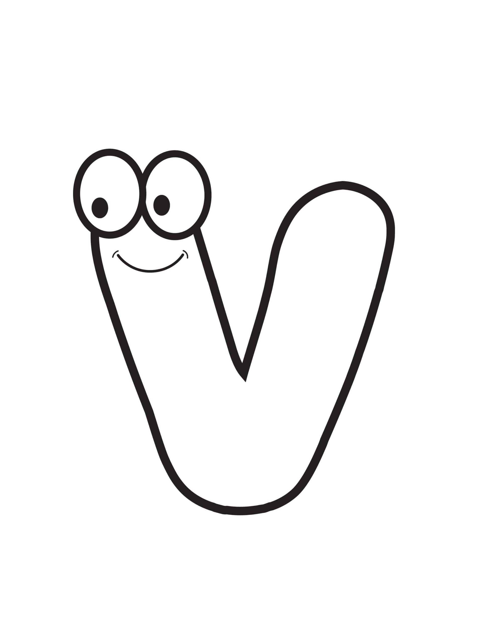 Free Printable Cartoon Letters Cartoon Letter V Free Printable Cartoon Letters Cartoon Letter V