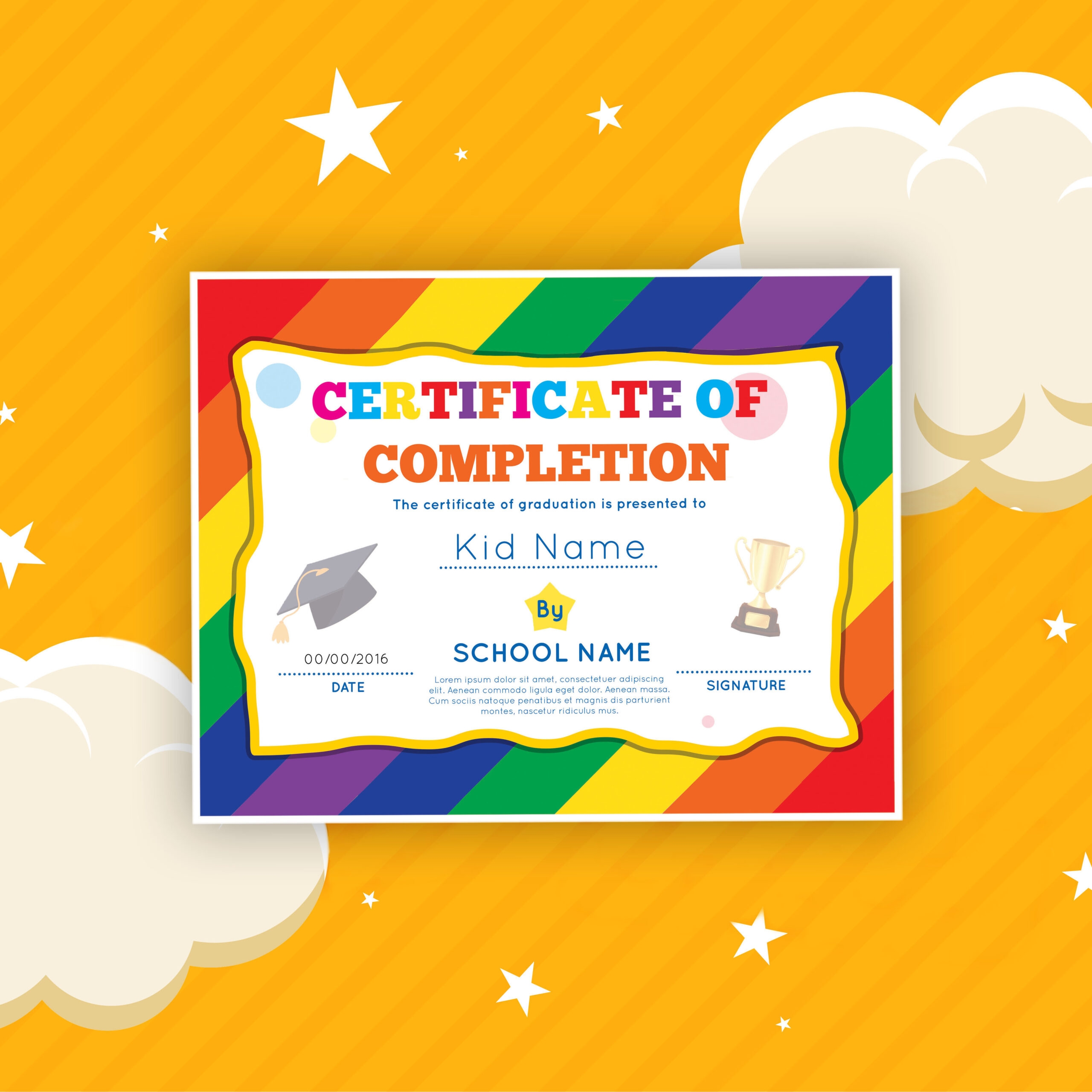 Free Printable Kids Certificate Template