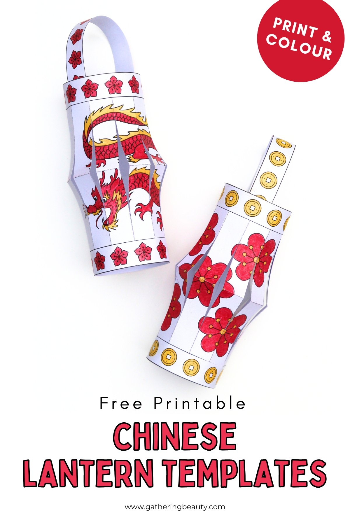 Free Printable Paper Lantern Templates Chinese