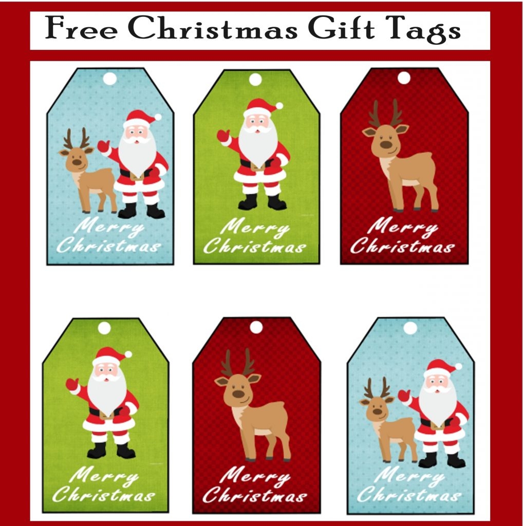 Free Printable Reindeer Christmas Tags Templates
