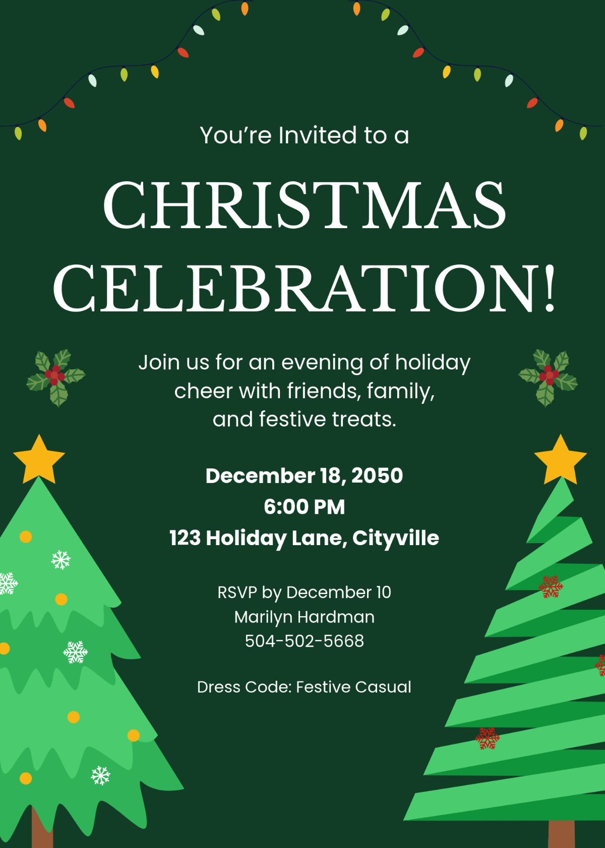 Free Printable Invitation Templates Christmas