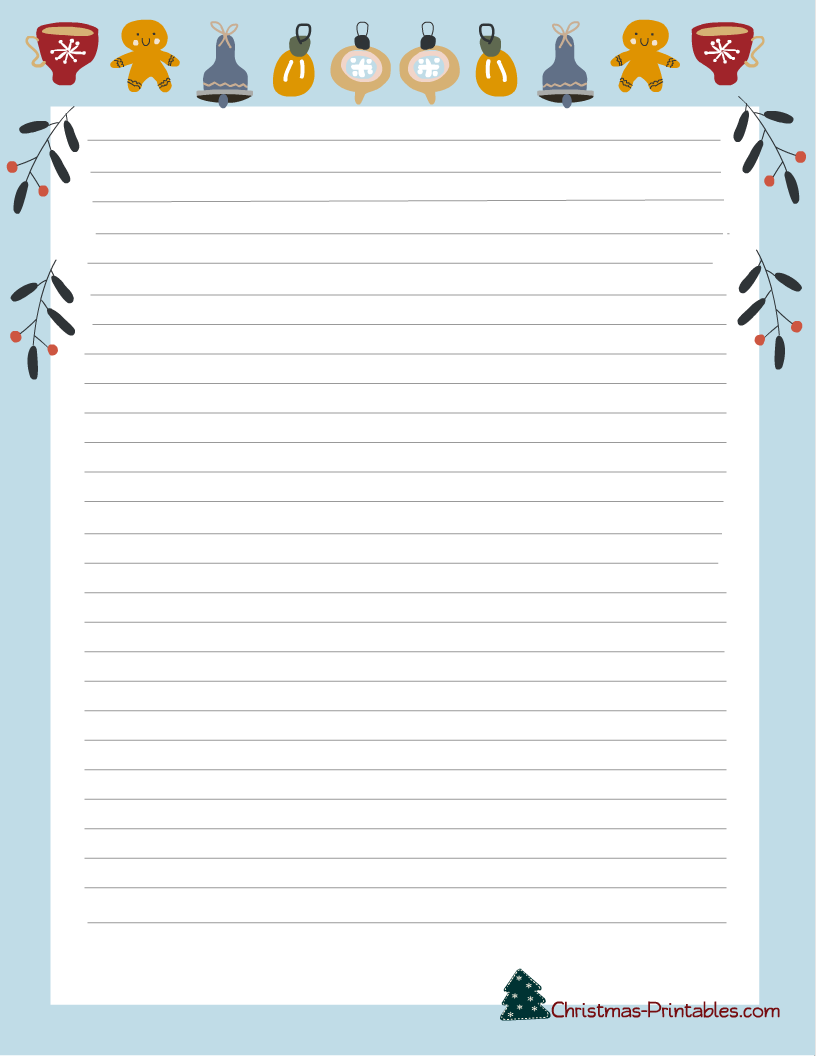 Free Printable Seasonal Letter Writing Template