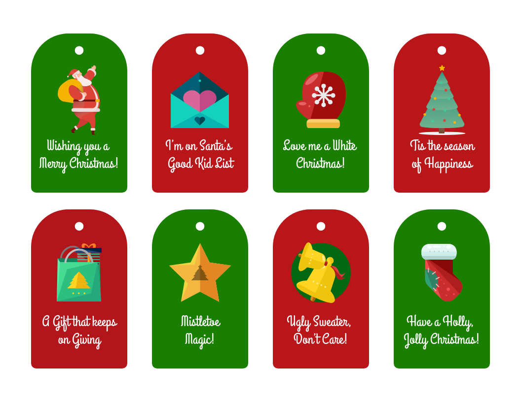 Free Printable Christmas Tags Venngage Free Printable Christmas Tags Venngage
