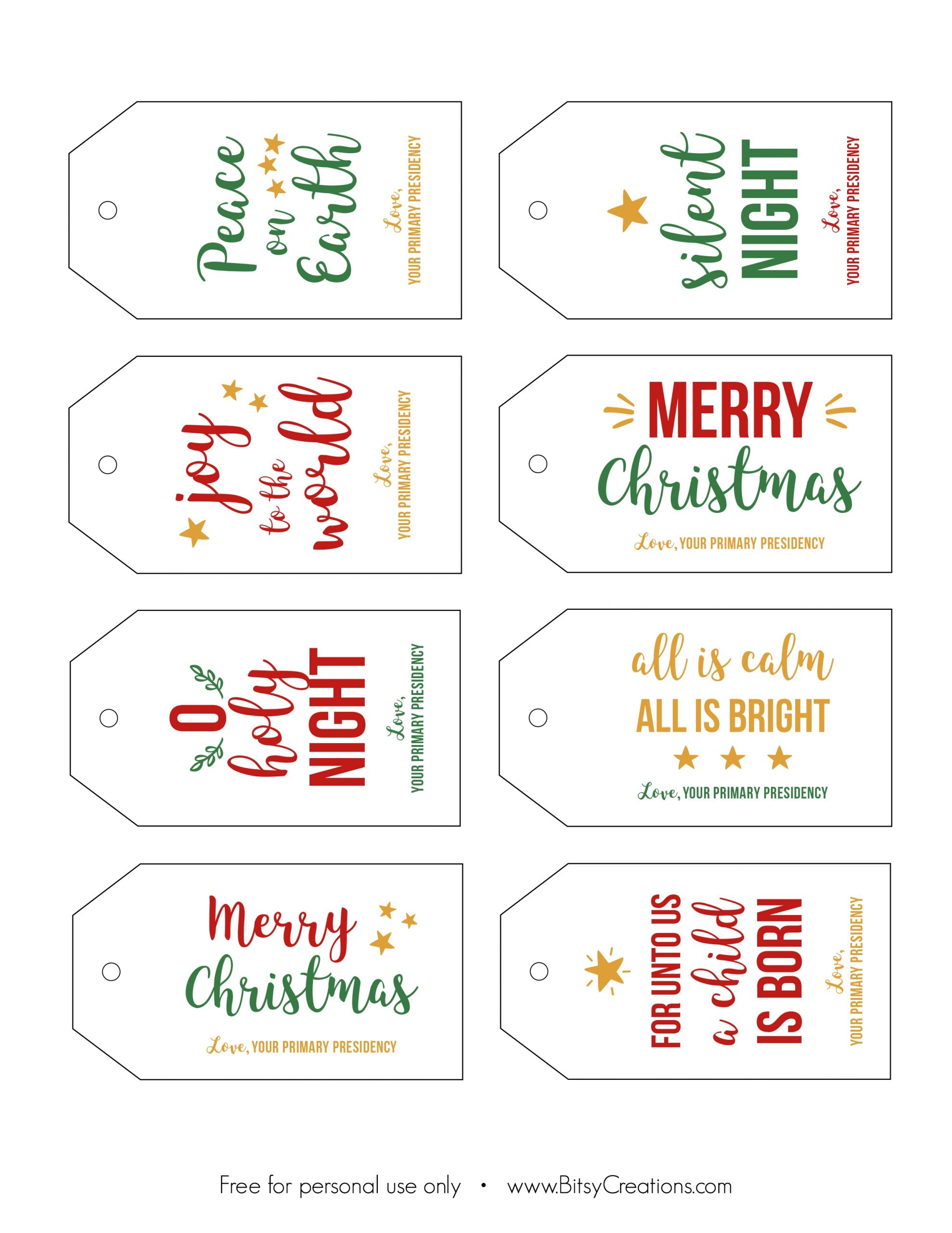 Free Printable Religious Christmas Tags Templates