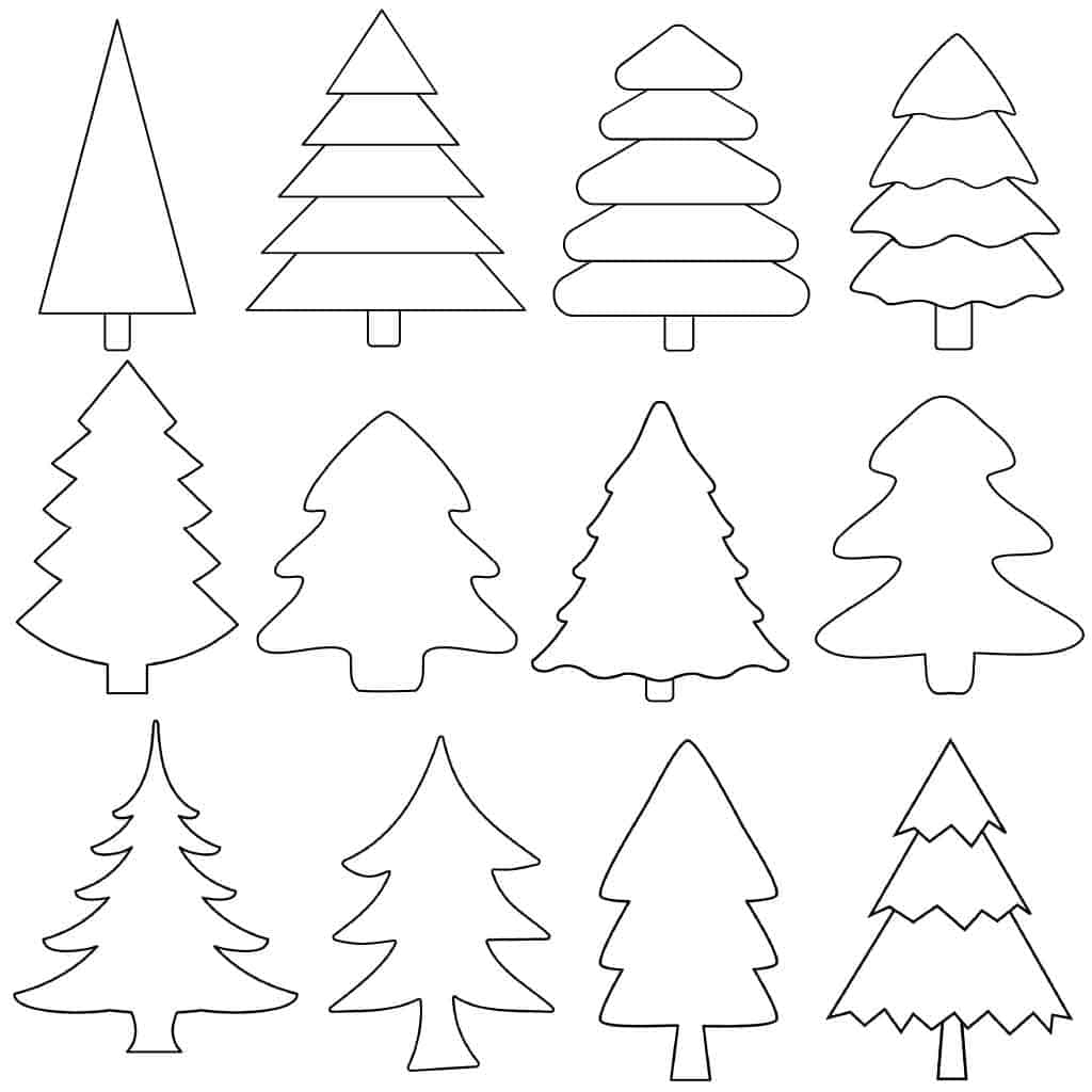 Free Printable Christmas Tree Templates DailyPrintables Worksheets Library Free Printable Christmas Tree Templates DailyPrintables Worksheets Library