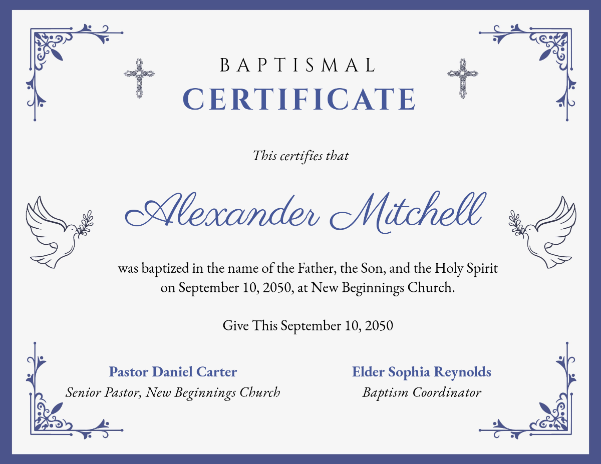 Free Printable Church Certificate Templates To Customize Online