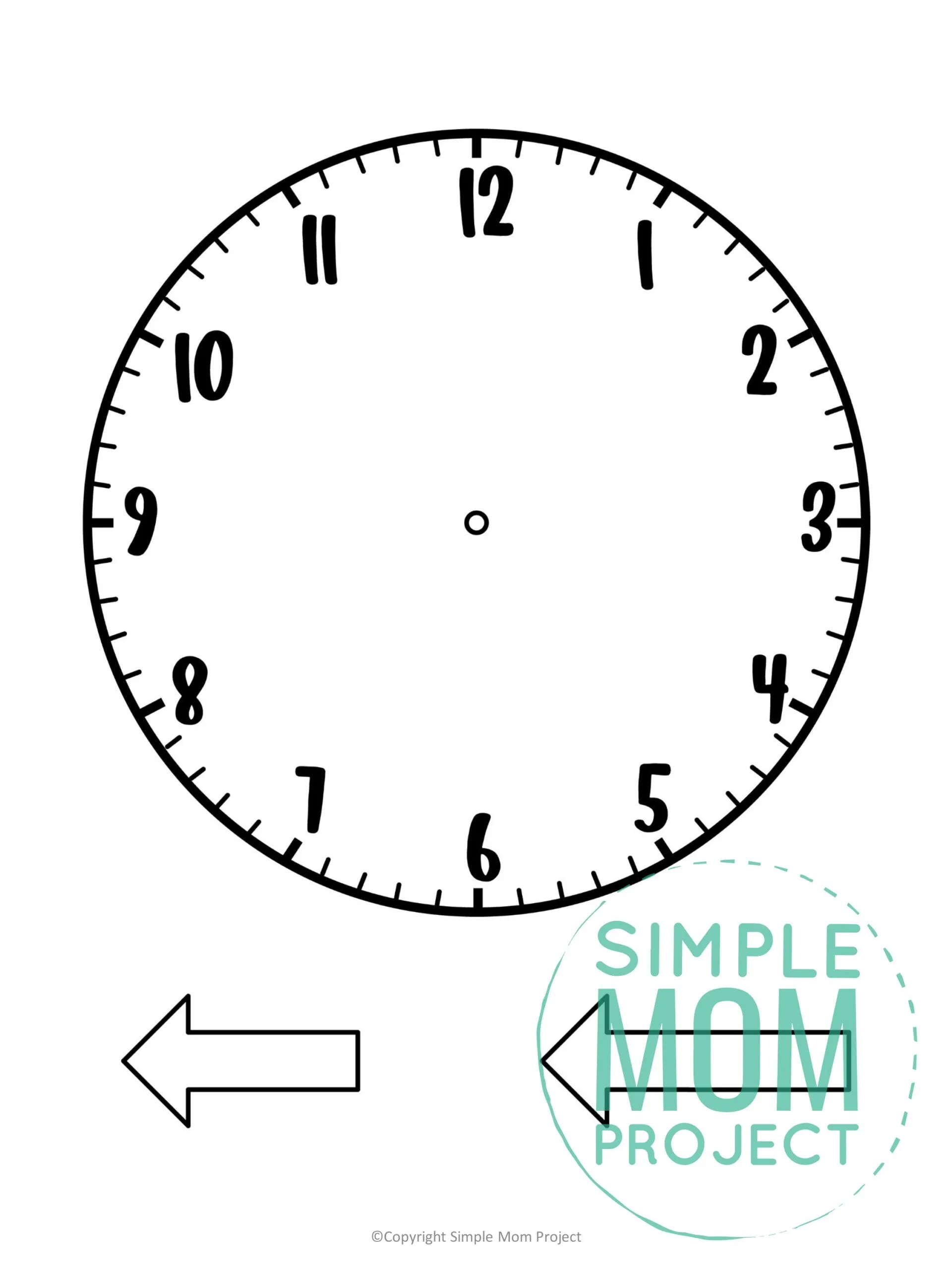 Free Printable Clock Template Simple Mom Project Free Printable Clock Template Simple Mom Project