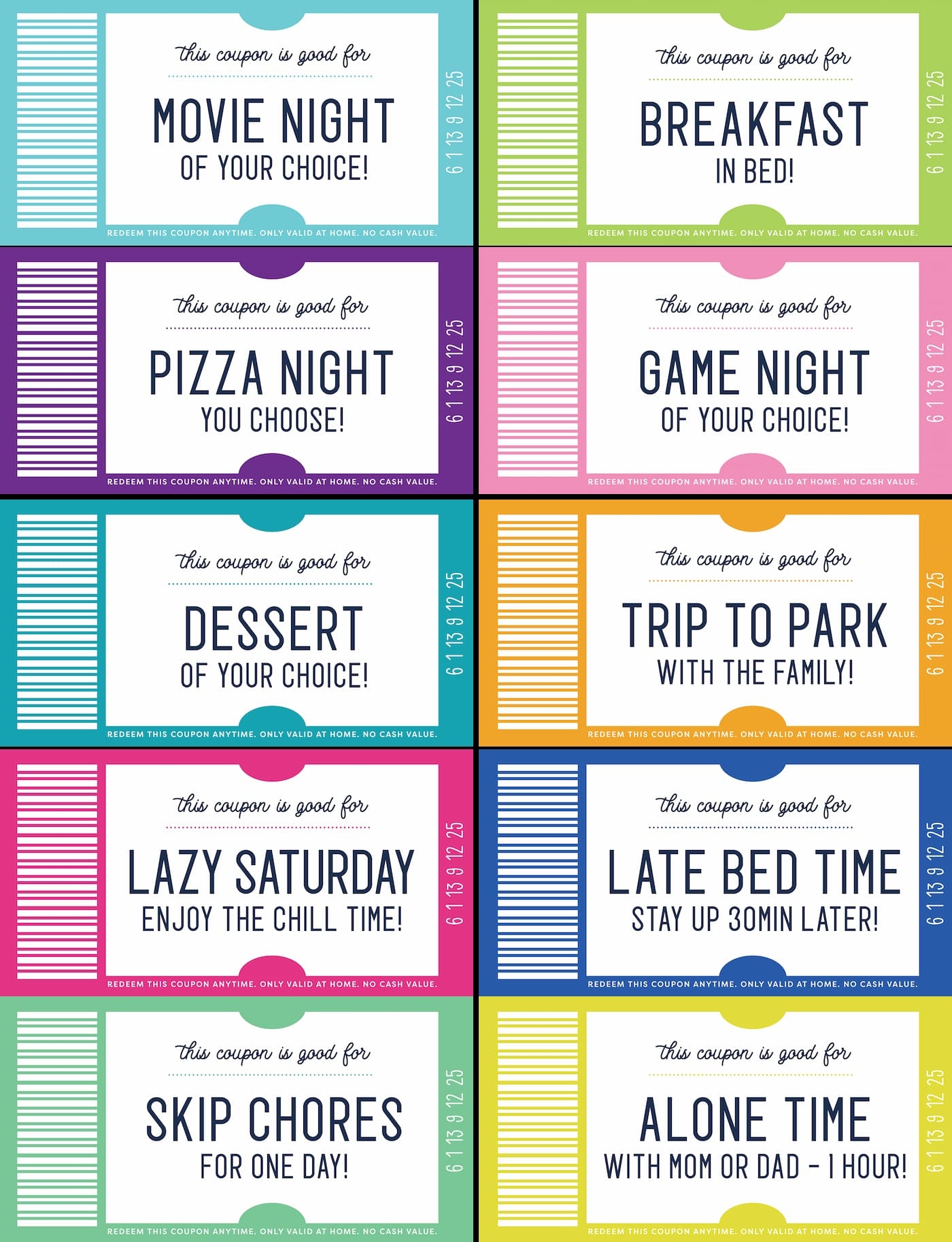 Free Printable Reward Tickets Template
