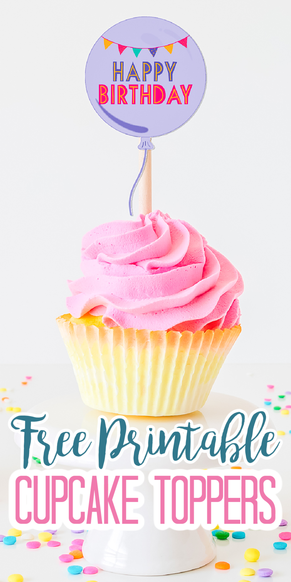 Free Printable Cupcake Toppers And More Party Printables Angie Free Printable Cupcake Toppers And More Party Printables Angie