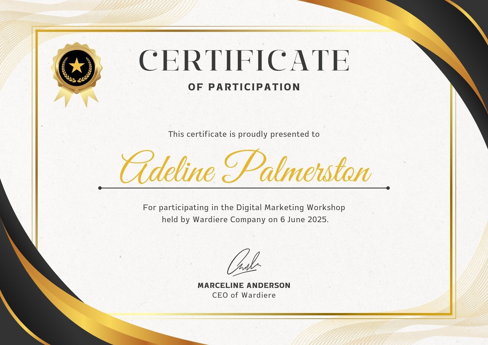 Free Printable Participation Award Templates