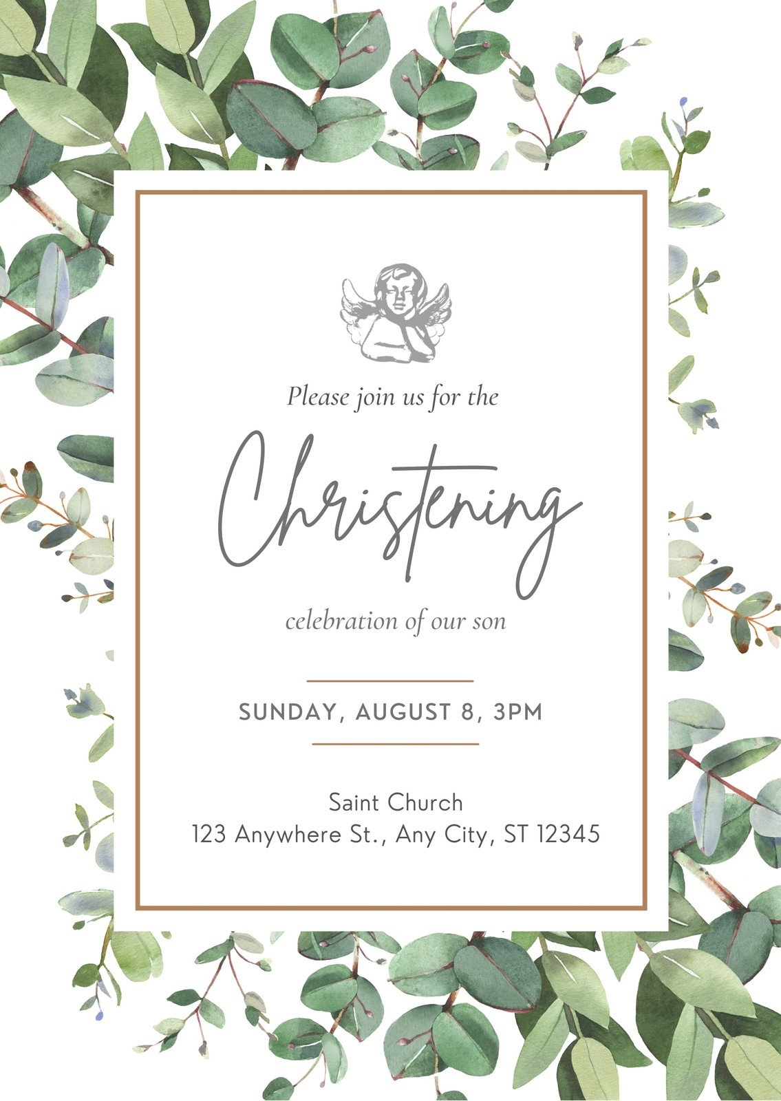 Free Printable Invitation Templates Baptism