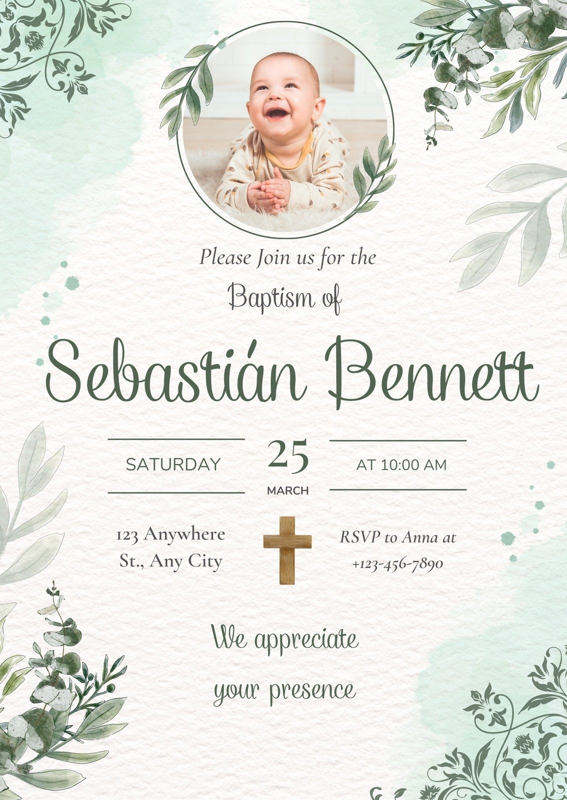 Free Printable Invitation Templates Baptism