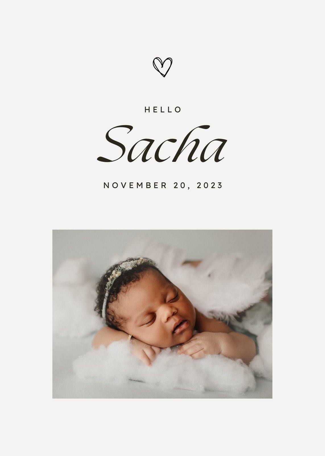 Free Printable Photo Birth Announcements Templates