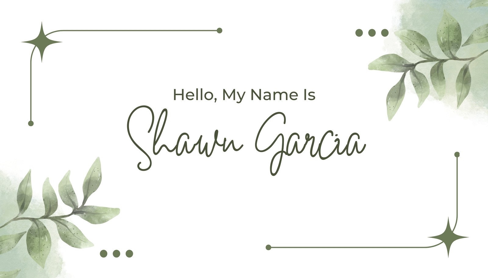 Free Printable Name Tag Template Cursive