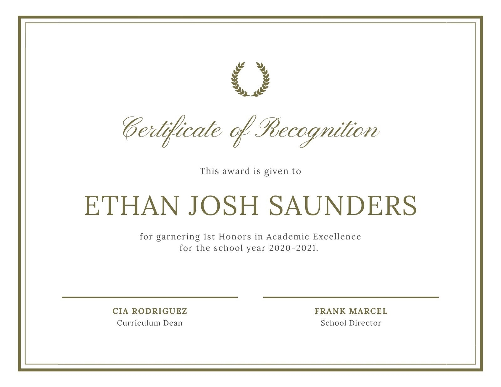 Free Printable Customizable Recognition Certificate Templates 