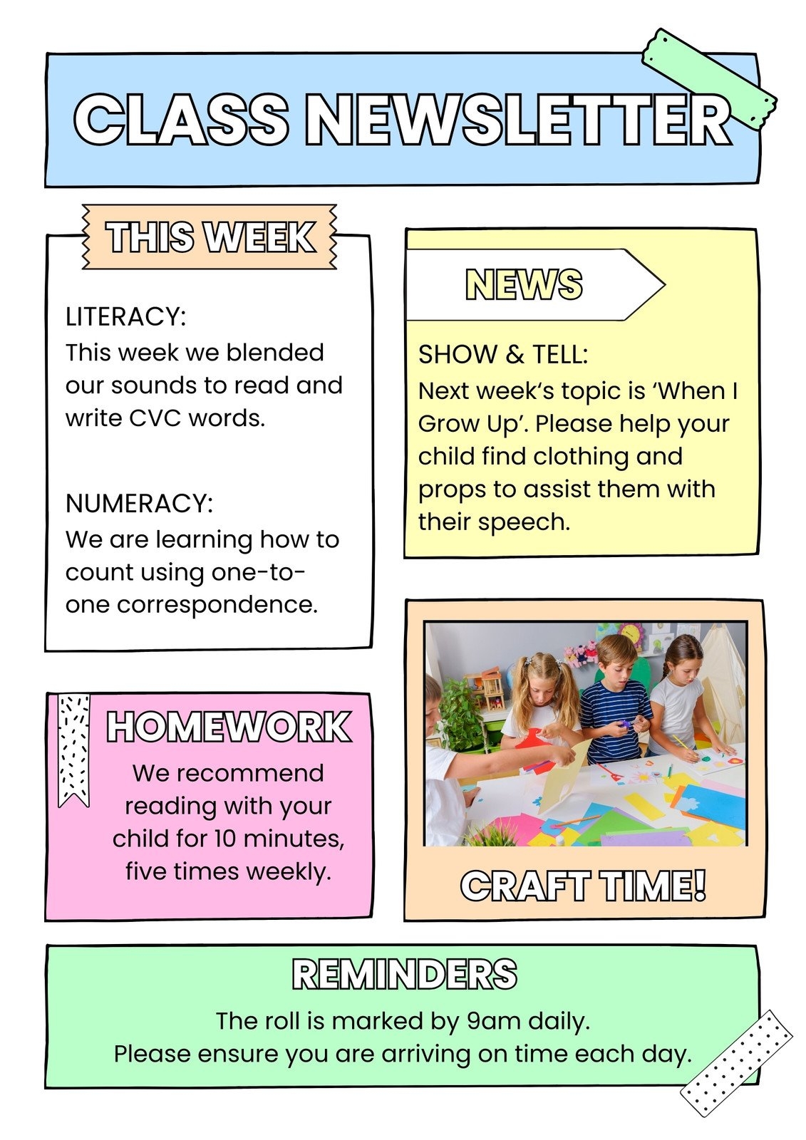 Free Printable Customizable School Newsletter Templates Canva Free Printable Customizable School Newsletter Templates Canva