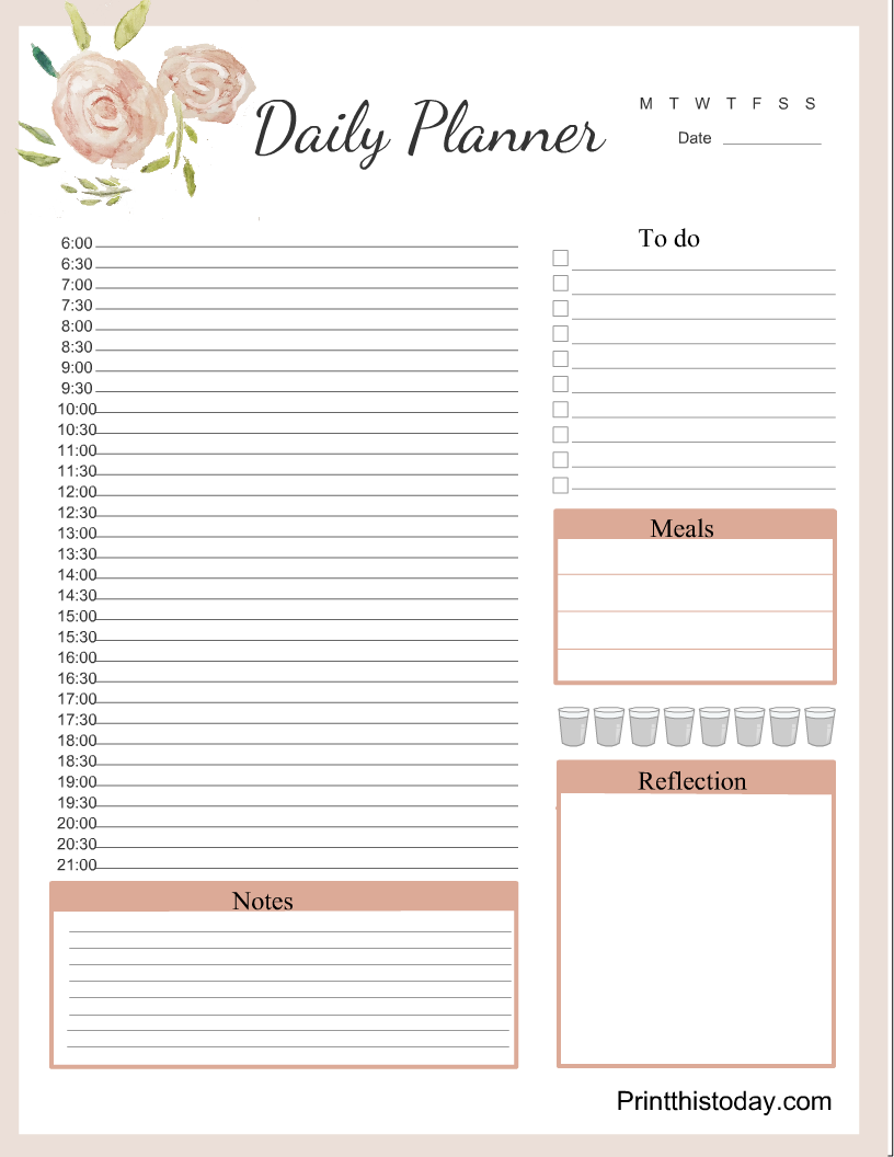 Free Printable Planner Template Free Printable Planner Template