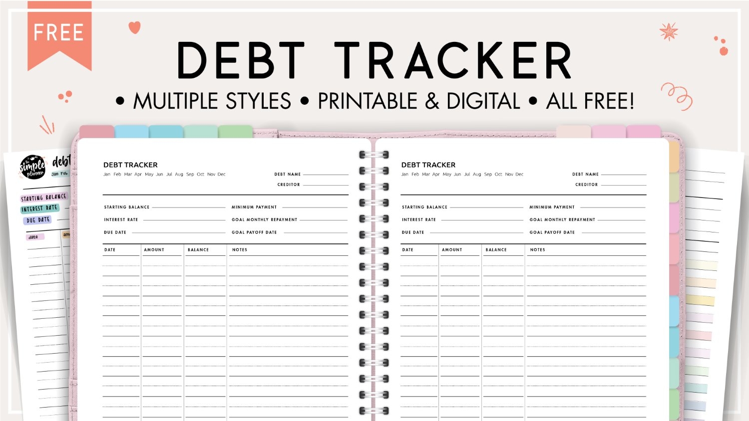Free Printable Debt Tracker Use This To Payoff Your Debts Quicker