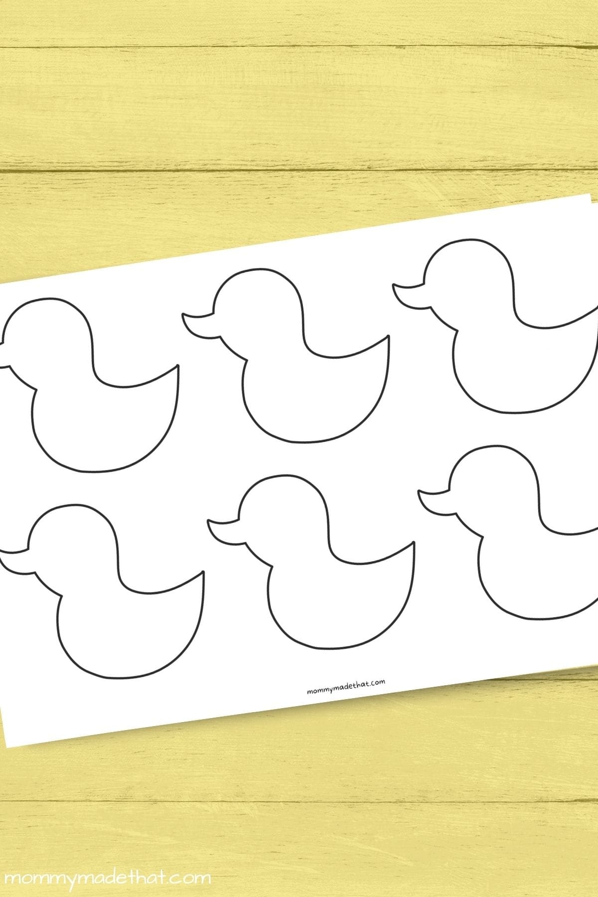 Free Printable Rubber Ducky Template