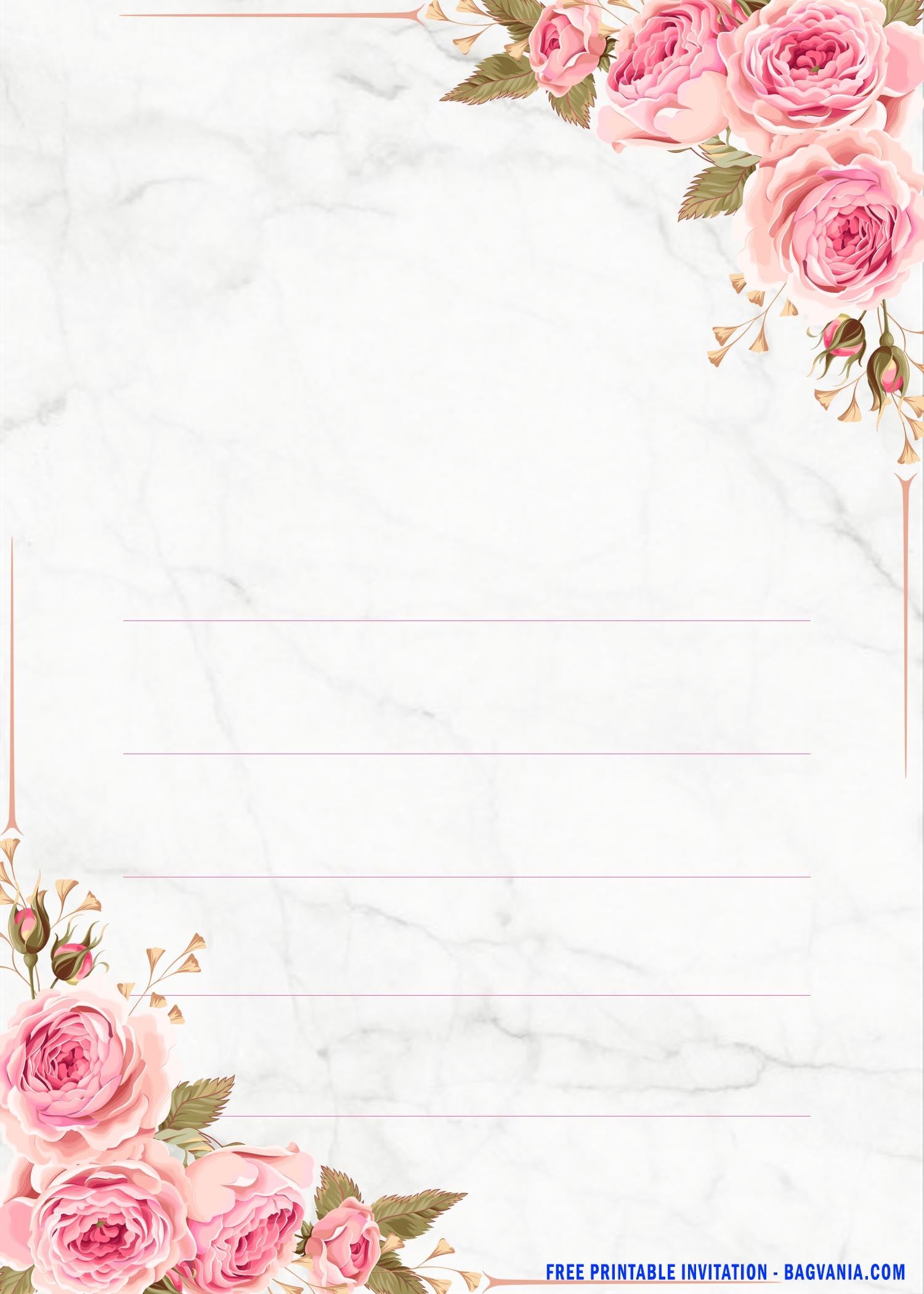 FREE Printable Floral Baby Shower Invitation Templates