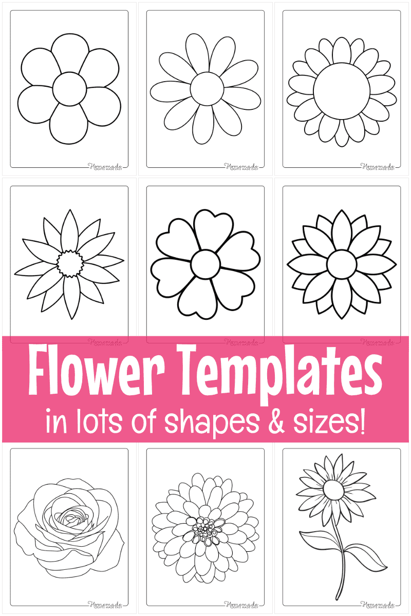 Free Printable Flower Templates For Crafts Worksheets Library
