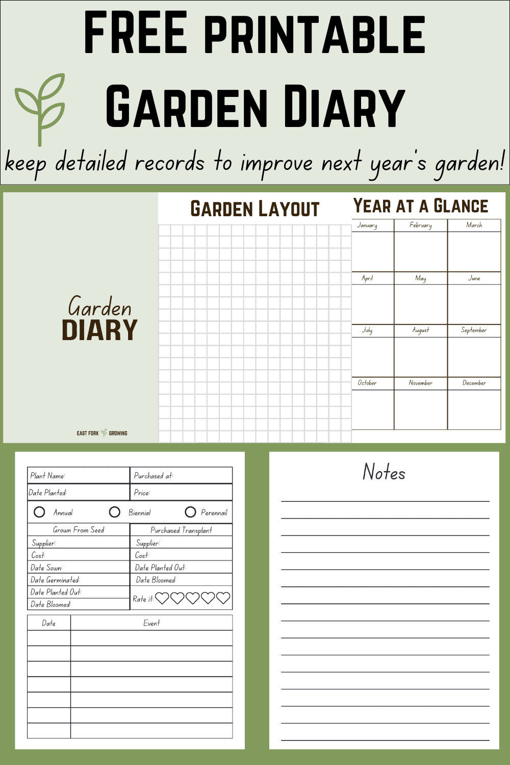 Free Printable Plant Journal Template