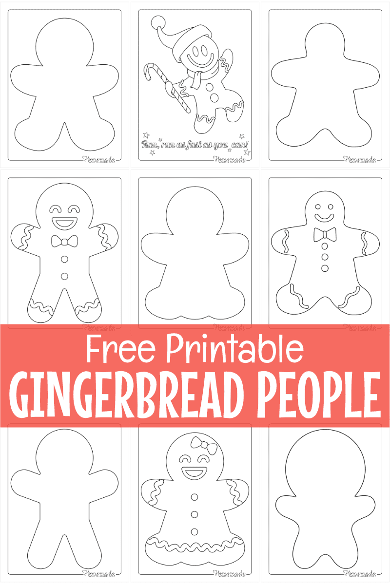 Free Printable Gingerbread Man Templates U0026 Coloring Pages
