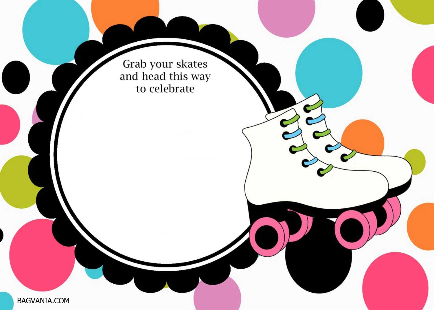 FREE Printable Ice Skating Birthday Invitations Template