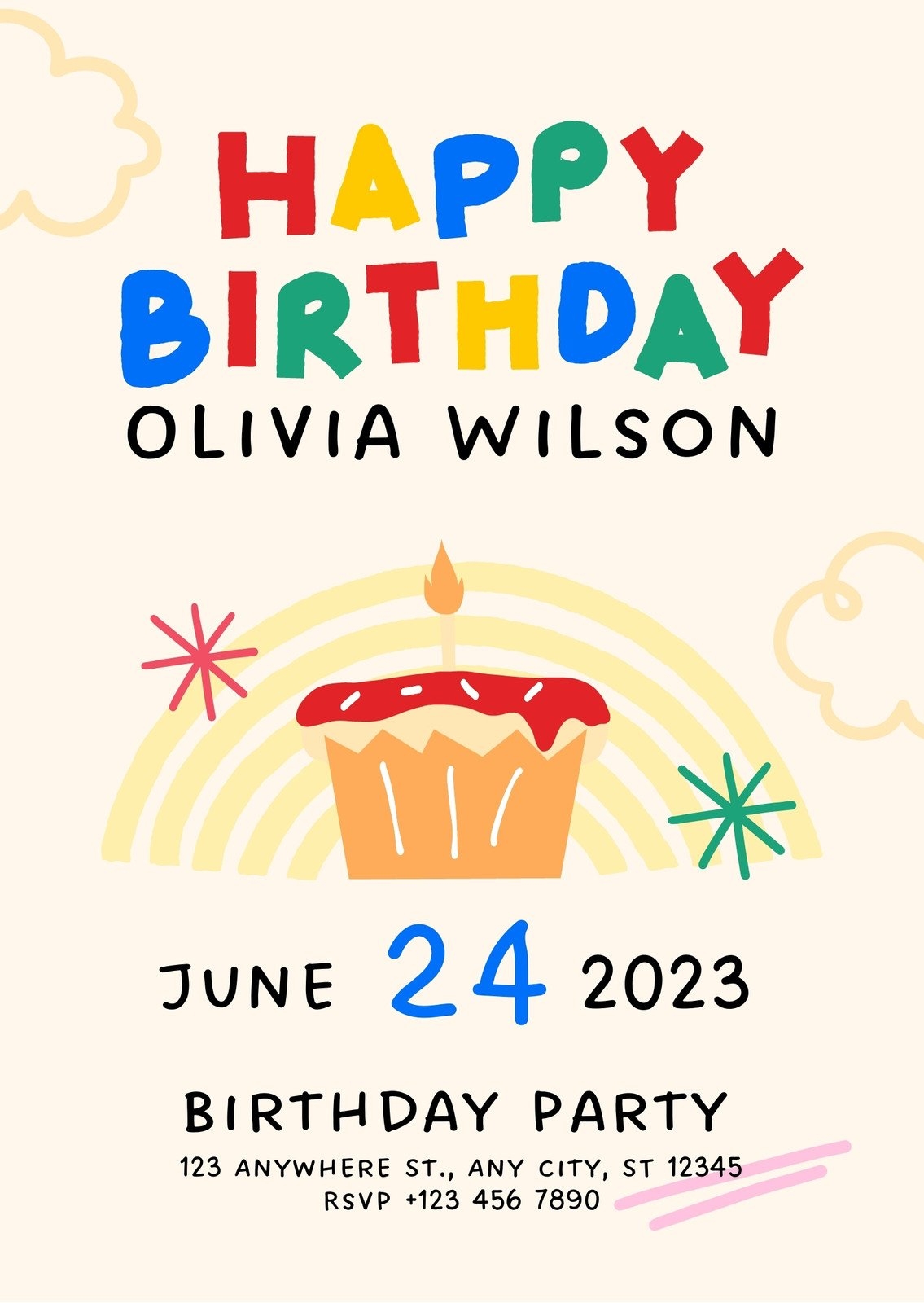 Free Printable Kids Birthday Invitation Templates Canva