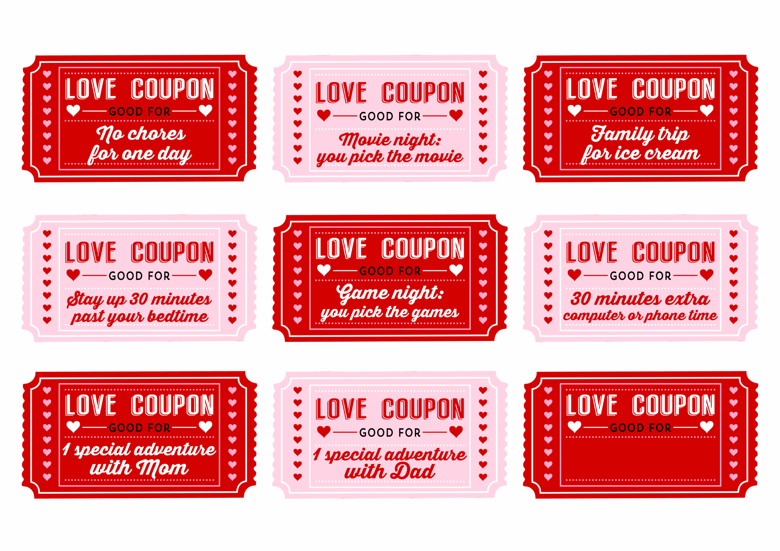 Free Printable Love Coupon Book Template