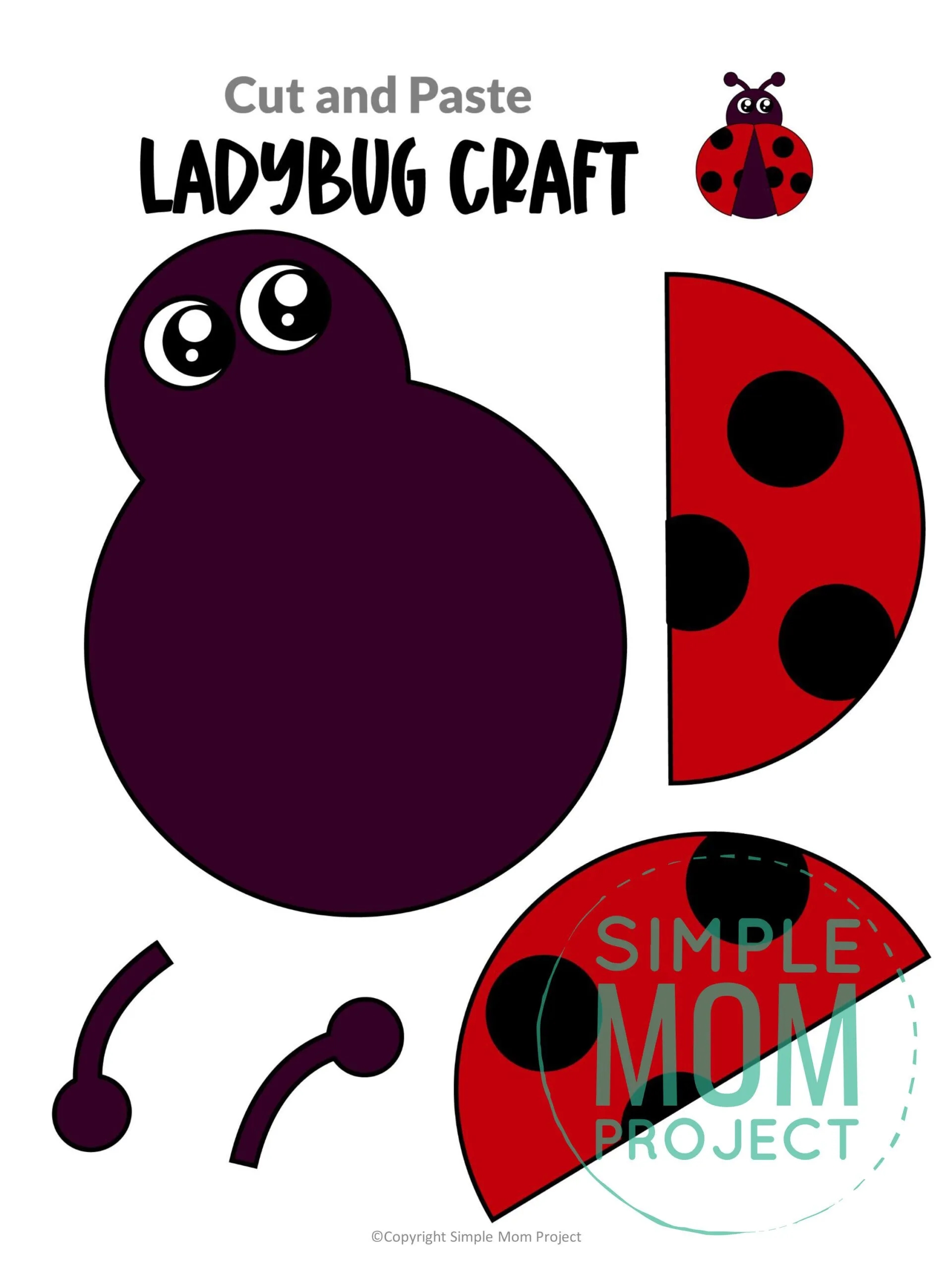 Free Printable Ladybug Craft Template Simple Mom Project Free Printable Ladybug Craft Template Simple Mom Project
