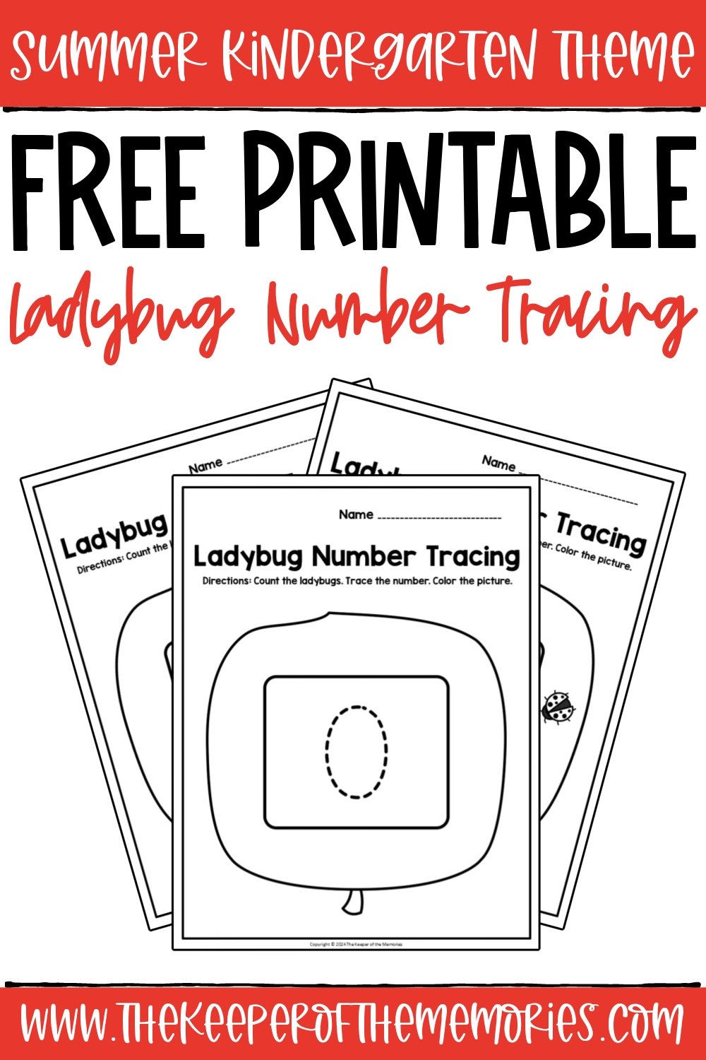 Free Printable Ladybug Number Tracing Worksheets The Keeper Of The Memories Free Printable Ladybug Number Tracing Worksheets The Keeper Of The Memories