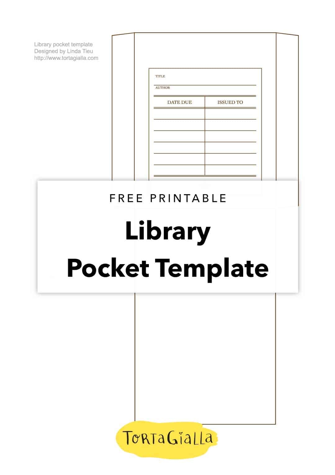 Free Printable Library Pocket Template