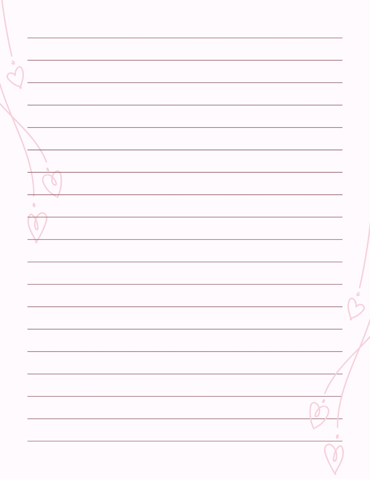 Free Printable Lined Stationary Template