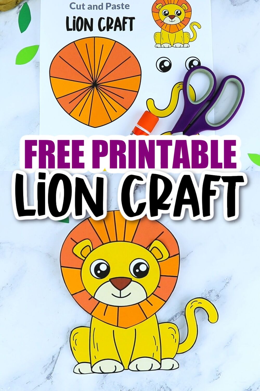 Free Printable Lion Craft Template Simple Mom Project