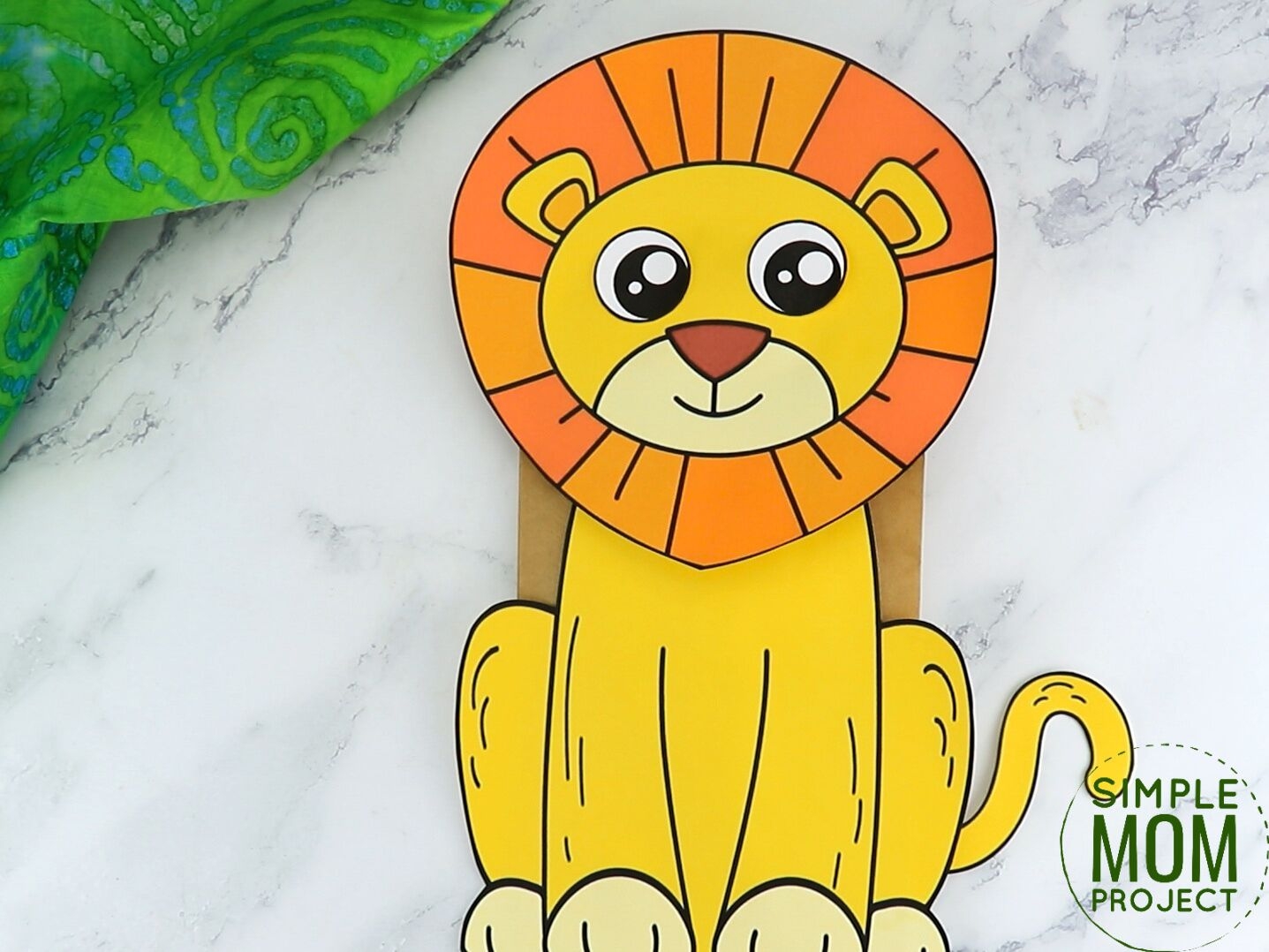 Free Printable Lion Paper Bag Puppet Template Simple Mom Project